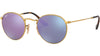 Round Flat Lenses RB3447 gold lilac